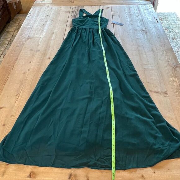 Lulu's Air of Romance Forrest Green  Maxi Dress Size Extra Small NWT - Picture 16 of 16